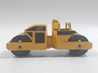 1997 Matchbox Road Pavers Road Roller Yellow CAT Die Cast Toy Construction Equipment Machinery Vehicle - Missing Interior