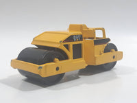 1997 Matchbox Road Pavers Road Roller Yellow CAT Die Cast Toy Construction Equipment Machinery Vehicle - Missing Interior