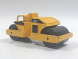 1997 Matchbox Road Pavers Road Roller Yellow CAT Die Cast Toy Construction Equipment Machinery Vehicle - Missing Interior