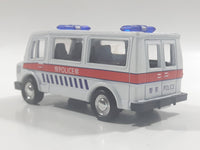 Carven No. T336 Police 6108 Van White Pullback Friction Motorized Die Cast Toy Car Vehicle