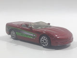 2003 Matchbox 2000 Chevrolet Corvette Convertible Dark Red Die Cast Toy Car Vehicle