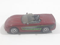 2003 Matchbox 2000 Chevrolet Corvette Convertible Dark Red Die Cast Toy Car Vehicle