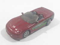 2003 Matchbox 2000 Chevrolet Corvette Convertible Dark Red Die Cast Toy Car Vehicle