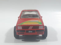 Rare Darda Motors Fiat Uno 10 Red Die Cast Toy Car Friction Motorized Pullback Vehicle