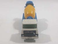 Tomy Tomica No. 53 Nissan Diesel Truck Cement Mixer Truck White Blue Yellow 1/100 Scale Die Cast Toy Car Vehicle