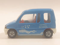 1992 Tomy Tomica No. 71 Mitsubishi Minica Toppo Diving School Blue 1/56 Scale Die Cast Toy Car Vehicle