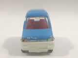 1992 Tomy Tomica No. 71 Mitsubishi Minica Toppo Diving School Blue 1/56 Scale Die Cast Toy Car Vehicle