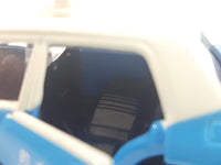 2007 Tomy Tomica No. 51 Toyota Crown Comfort Taxi Cab Blue and White 1/60 Scale Die Cast Toy Car Vehicle with Opening Rear Driver's Side Door