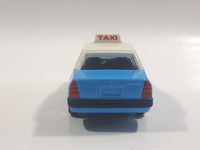 2007 Tomy Tomica No. 51 Toyota Crown Comfort Taxi Cab Blue and White 1/60 Scale Die Cast Toy Car Vehicle with Opening Rear Driver's Side Door