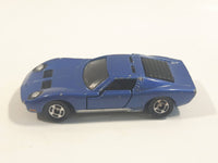 Vintage 1977 Tomy Tomica No. 5 Lamborghini Miura SV Dark Blue 1/62 Scale Die Cast Toy Car Vehicle with Opening Doors