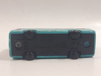 2001 Tomy Tomica Jr. Pocket Cars No. J004 Mitsubishi Fuso Aero Queen Bus Light Blue Miniature Micro 1/207 Scale Die Cast Toy Car Vehicle