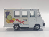1995 Tomy Tomica No. 93 Toyota Quick Delivery Van "Fruit" White 1/72 Scale Die Cast Toy Car Vehicle with Opening Rear Doors
