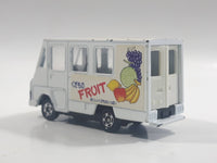 1995 Tomy Tomica No. 93 Toyota Quick Delivery Van "Fruit" White 1/72 Scale Die Cast Toy Car Vehicle with Opening Rear Doors