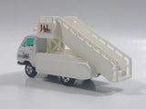 Vintage 1974 Tomica Tomy Pocket Cars No. 38 50 Toyota Hiace JAL Japan Airlines Airport Airplane Stairs Truck White 1/68 Scale Die Cast Toy Car Vehicle Made in Japan