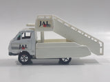 Vintage 1974 Tomica Tomy Pocket Cars No. 38 50 Toyota Hiace JAL Japan Airlines Airport Airplane Stairs Truck White 1/68 Scale Die Cast Toy Car Vehicle Made in Japan