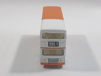 Edocar New Airport Express Double Decker Bus Orange and White Die Cast Toy Car Vehicle