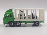 1988 Tomy Tomica No. 7 Fuso Container Truck Panda Bears Green and White 1/102 Scale Die Cast Toy Car Vehicle