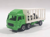 1988 Tomy Tomica No. 7 Fuso Container Truck Panda Bears Green and White 1/102 Scale Die Cast Toy Car Vehicle