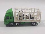 1988 Tomy Tomica No. 7 Fuso Container Truck Panda Bears Green and White 1/102 Scale Die Cast Toy Car Vehicle