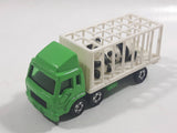 1988 Tomy Tomica No. 7 Fuso Container Truck Panda Bears Green and White 1/102 Scale Die Cast Toy Car Vehicle