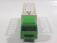 1988 Tomy Tomica No. 7 Fuso Container Truck Panda Bears Green and White 1/102 Scale Die Cast Toy Car Vehicle