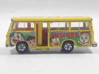 Tomy Tomica No. 60 Mitsubishi Rosa Bus Doraemon 1/85 Scale Yellow Die Cast Toy Car Vehicle with Opening Door