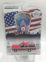 2018 Greenlight Collectibles Hobby Exclusive Limited Edition District of Columbia Fire Department 1990 Ford LTD Crown Victoria Red 1/64 Scale Die Cast Toy Car Vehicle New in Package