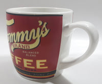 Tommy's Brand Balanced Blend Coffee Red Ceramic Coffee Mug Cup