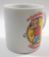 Vintage 1984 S. J. Berenstain The BerenStain Brother Bear Soccer Star White Ceramic Coffee Mug Children's Book Character Literature Collectible