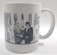 Vintage Elvis Presley and Richard Nixon Meet White Ceramic Coffee Mug Cup