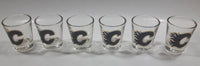 Calgary Flames NHL Ice Hockey Team Hunter Collector Glass Set of 6 Shooter Shot Glasses