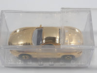 Rare Sohbi Porsche Boxster Gold Chrome Die Cast Toy Car Vehicle in Case