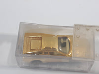 Rare Sohbi Ferrari Testarossa Gold Chrome Die Cast Toy Car Vehicle in Case