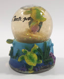 Isla Tortuga, Costa Rica Ocean Turtle Themed 2" Miniature Snow Globe Fridge Magnet - Tilted