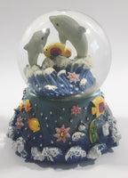 Ocean Shores, Washington 3D Dolphin Themed 3 1/2" Miniature Snow Globe - Tilted