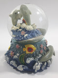 Ocean Shores, Washington 3D Dolphin Themed 3 1/2" Miniature Snow Globe - Tilted