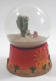 Arizona It's A Dry Heat! Skeleton Cactus Desert Themed 3 1/2" Sand Filled Snow Globe