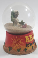 Arizona It's A Dry Heat! Skeleton Cactus Desert Themed 3 1/2" Sand Filled Snow Globe