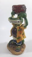 Rare 2005 Gatorland Orlando, Florida Send More Tourist The Last Ones Were Delicious! 3D Standing Alligator Themed 7 1/2" Snow Globe with Garbage Filled Stomach