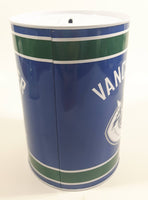 Vancouver Canucks NHL Ice Hockey Team 6" Tall Tin Metal Round Coin Bank