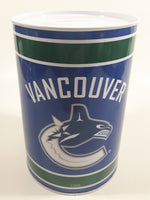 Vancouver Canucks NHL Ice Hockey Team 6" Tall Tin Metal Round Coin Bank