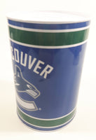 Vancouver Canucks NHL Ice Hockey Team 6" Tall Tin Metal Round Coin Bank