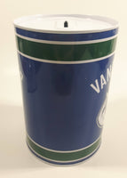 Vancouver Canucks NHL Ice Hockey Team 6" Tall Tin Metal Round Coin Bank