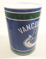 Vancouver Canucks NHL Ice Hockey Team 6" Tall Tin Metal Round Coin Bank