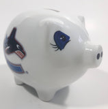 Vancouver Canucks NHL Ice Hockey White Ceramic Piggy Coin Bank - Official NHL Product - 1 Chip 1 Crack