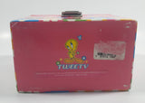 2001 Warner Bros. Looney Tunes Tweety Bird with Flowers Pink Jewelry Box