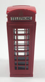 1998 Zelox British London, England Red Metal Phone Box Telephone Booth Coin Bank