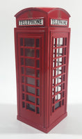 1998 Zelox British London, England Red Metal Phone Box Telephone Booth Coin Bank