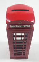 1998 Zelox British London, England Red Metal Phone Box Telephone Booth Coin Bank