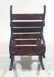 Ornate Cast Iron with Wood Slats Dollhouse Furniture Size Garden Style Rocking Chair